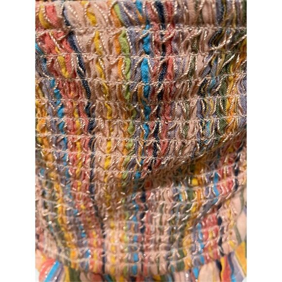 New Anthropologie Rainbow Smocked Top Size M - Picture 7 of 10